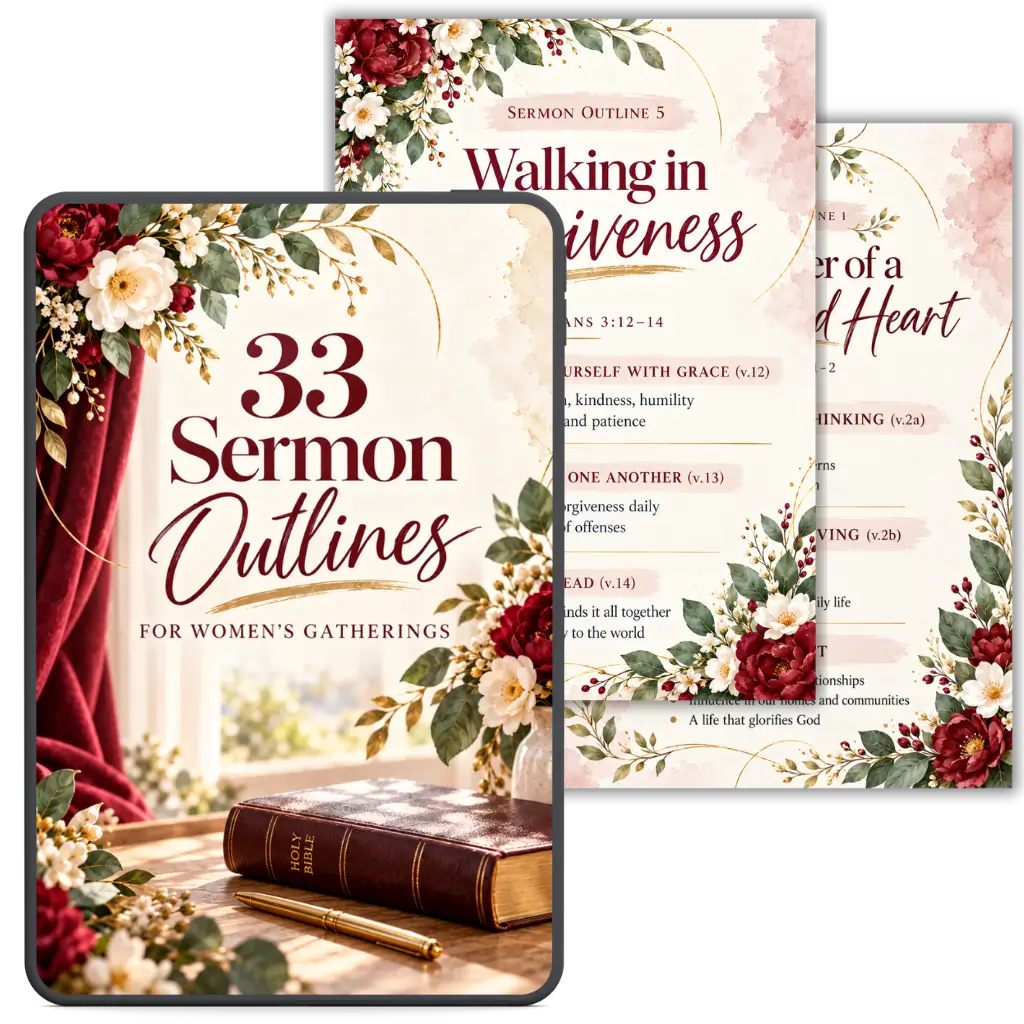 33 Sermon Outlines printable resource mockup