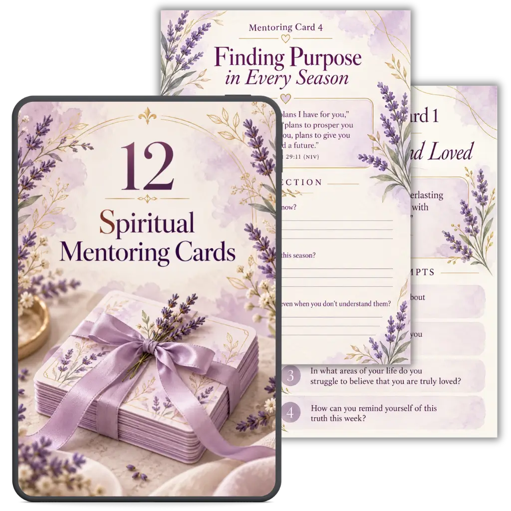 12 Spiritual Mentoring Cards printable resource mockup